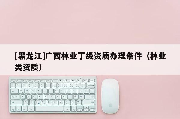 [黑龙江]广西林业丁级资质办理条件（林业类资质）