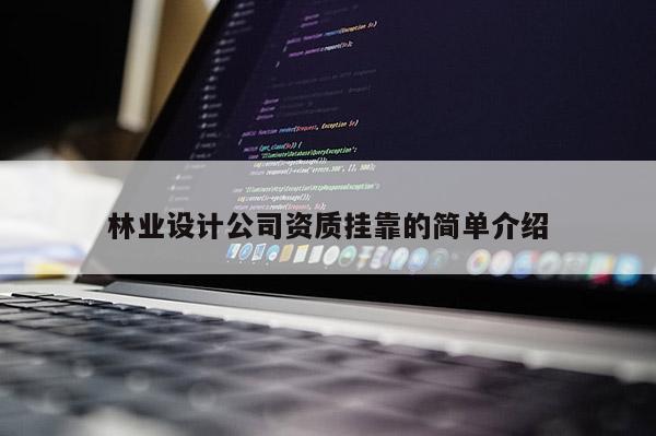 林业设计公司资质挂靠的简单介绍