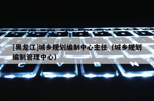 [黑龙江]城乡规划编制中心主任（城乡规划编制管理中心）