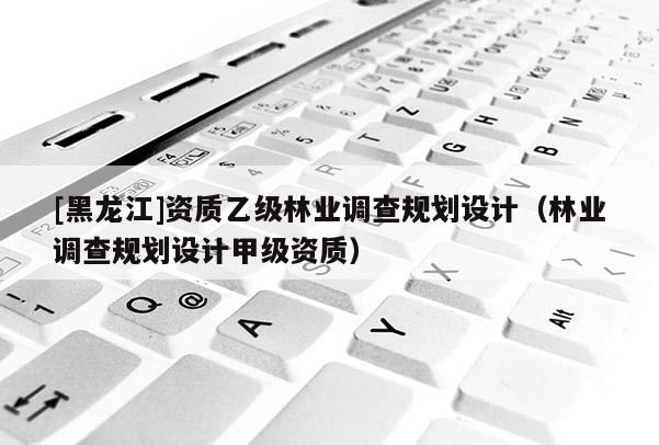 [黑龙江]资质乙级林业调查规划设计（林业调查规划设计甲级资质）