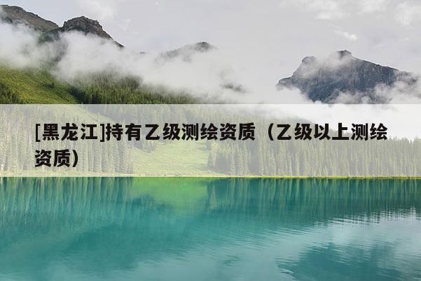 [黑龙江]持有乙级测绘资质（乙级以上测绘资质）