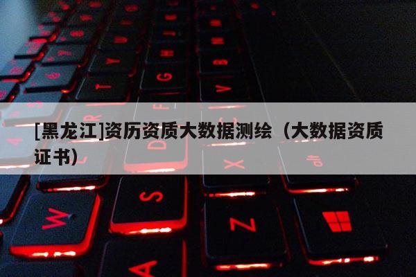 [黑龙江]资历资质大数据测绘（大数据资质证书）