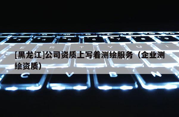 [黑龙江]公司资质上写着测绘服务（企业测绘资质）