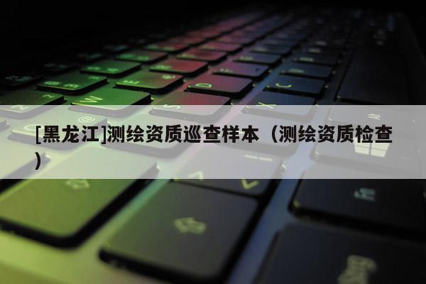 [黑龙江]测绘资质巡查样本（测绘资质检查）