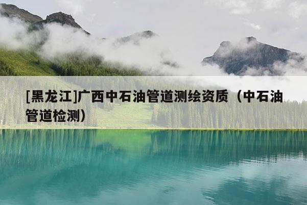 [黑龙江]广西中石油管道测绘资质（中石油管道检测）